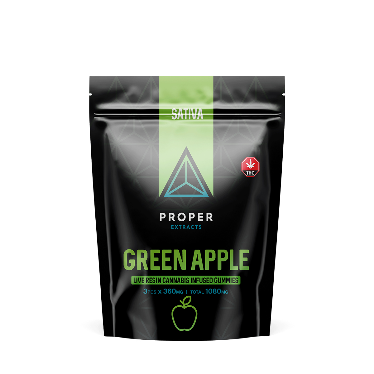 Proper Extracts Sativa Green Apple Gummies Proper Extracts Sativa Green Apple Gummies